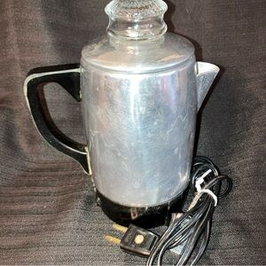 VTG Aluminum Mini 2 Cup Electric Coffee Pot - Made In Japan Works